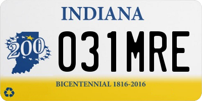 IN license plate 031MRE