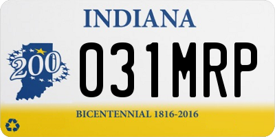 IN license plate 031MRP