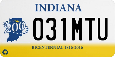 IN license plate 031MTU