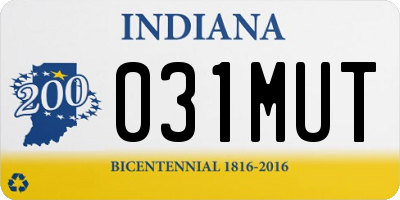 IN license plate 031MUT