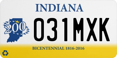 IN license plate 031MXK