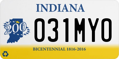 IN license plate 031MYO
