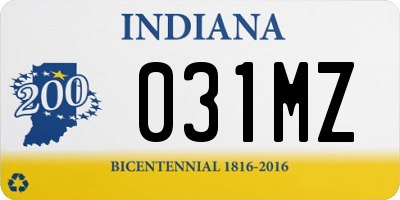 IN license plate 031MZ