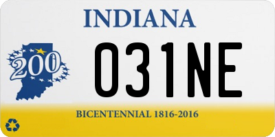 IN license plate 031NE