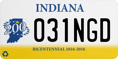 IN license plate 031NGD