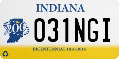 IN license plate 031NGI