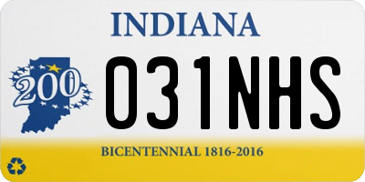 IN license plate 031NHS
