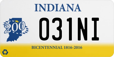 IN license plate 031NI