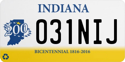 IN license plate 031NIJ