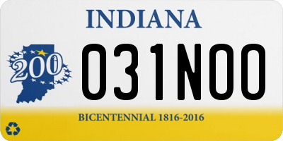 IN license plate 031NOO