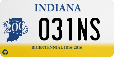 IN license plate 031NS