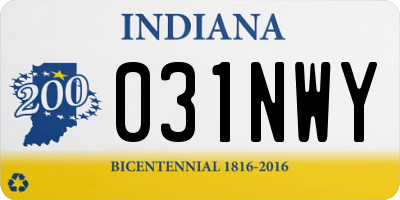 IN license plate 031NWY