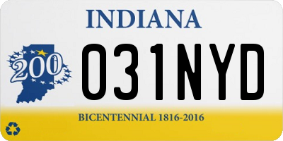 IN license plate 031NYD