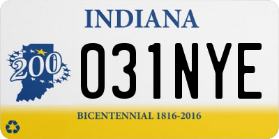IN license plate 031NYE
