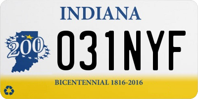 IN license plate 031NYF