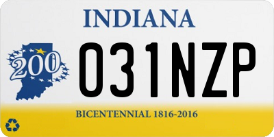 IN license plate 031NZP