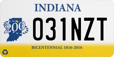 IN license plate 031NZT