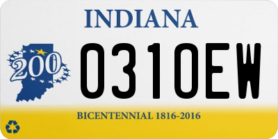 IN license plate 031OEW