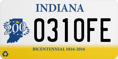 IN license plate 031OFE