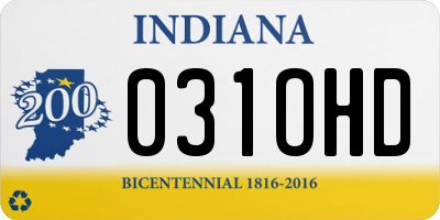 IN license plate 031OHD