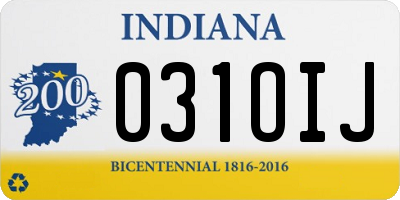 IN license plate 031OIJ