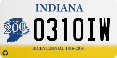 IN license plate 031OIW