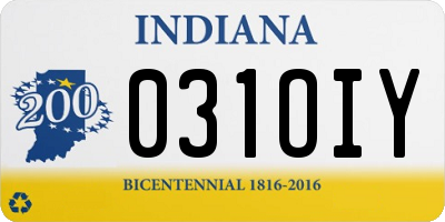 IN license plate 031OIY