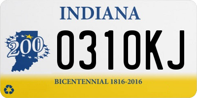 IN license plate 031OKJ