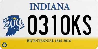 IN license plate 031OKS