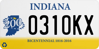 IN license plate 031OKX