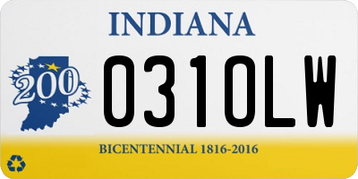IN license plate 031OLW