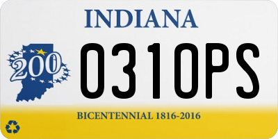 IN license plate 031OPS