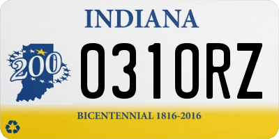 IN license plate 031ORZ