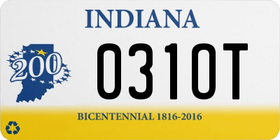 IN license plate 031OT