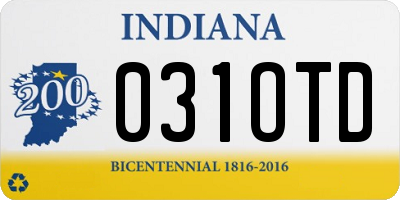 IN license plate 031OTD
