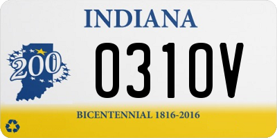 IN license plate 031OV