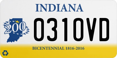 IN license plate 031OVD