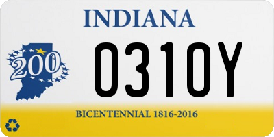 IN license plate 031OY