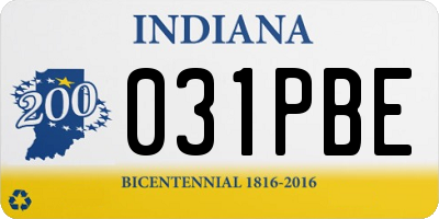 IN license plate 031PBE