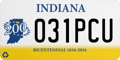 IN license plate 031PCU