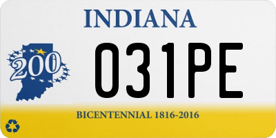 IN license plate 031PE