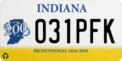 IN license plate 031PFK