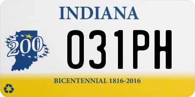 IN license plate 031PH