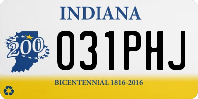 IN license plate 031PHJ
