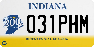 IN license plate 031PHM