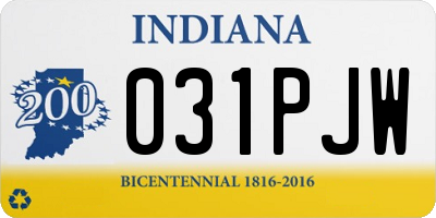IN license plate 031PJW