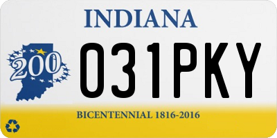 IN license plate 031PKY