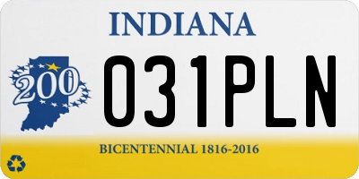 IN license plate 031PLN
