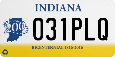 IN license plate 031PLQ