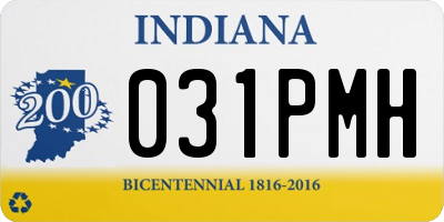 IN license plate 031PMH